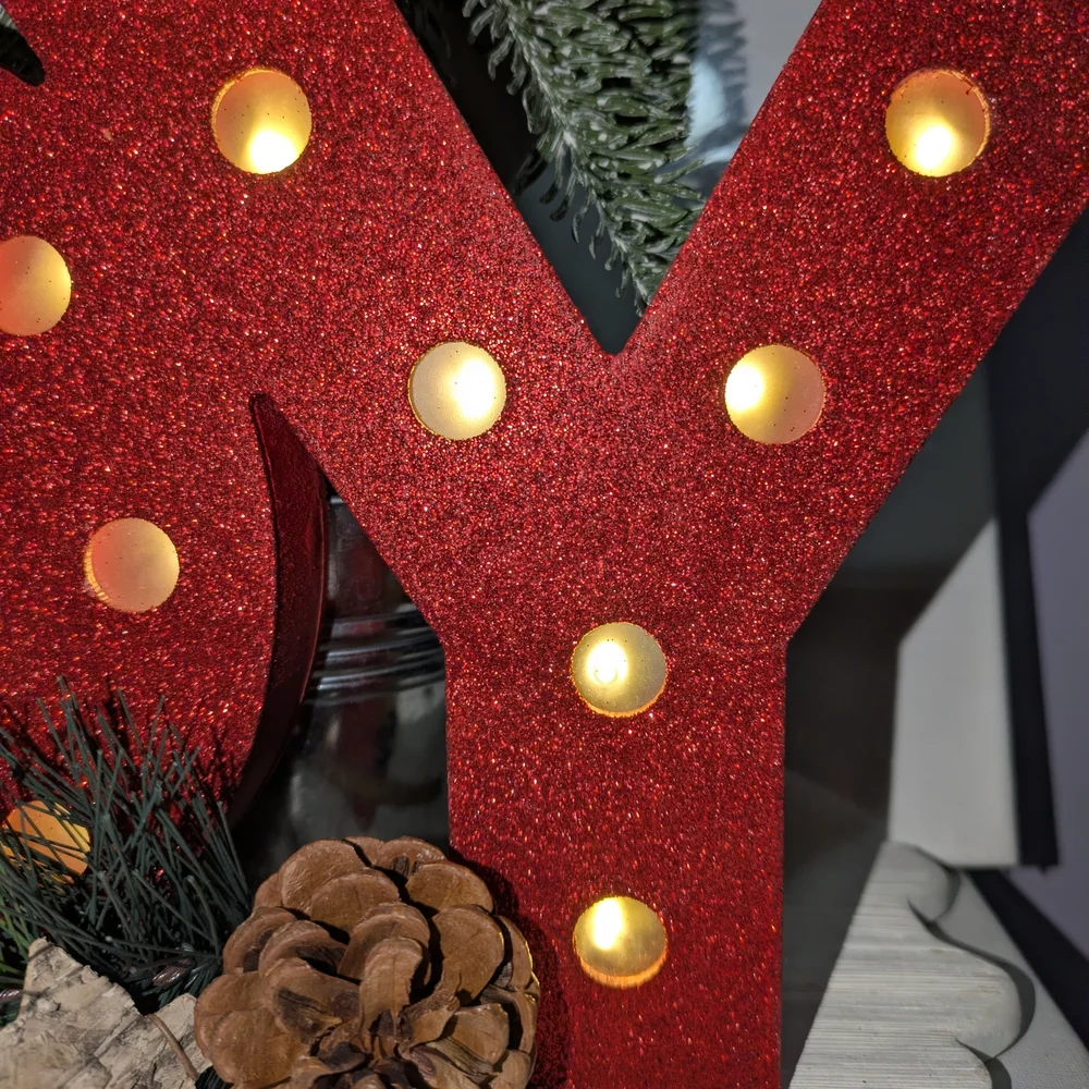 Target Red Glitter Light Up Joy Holiday Sign